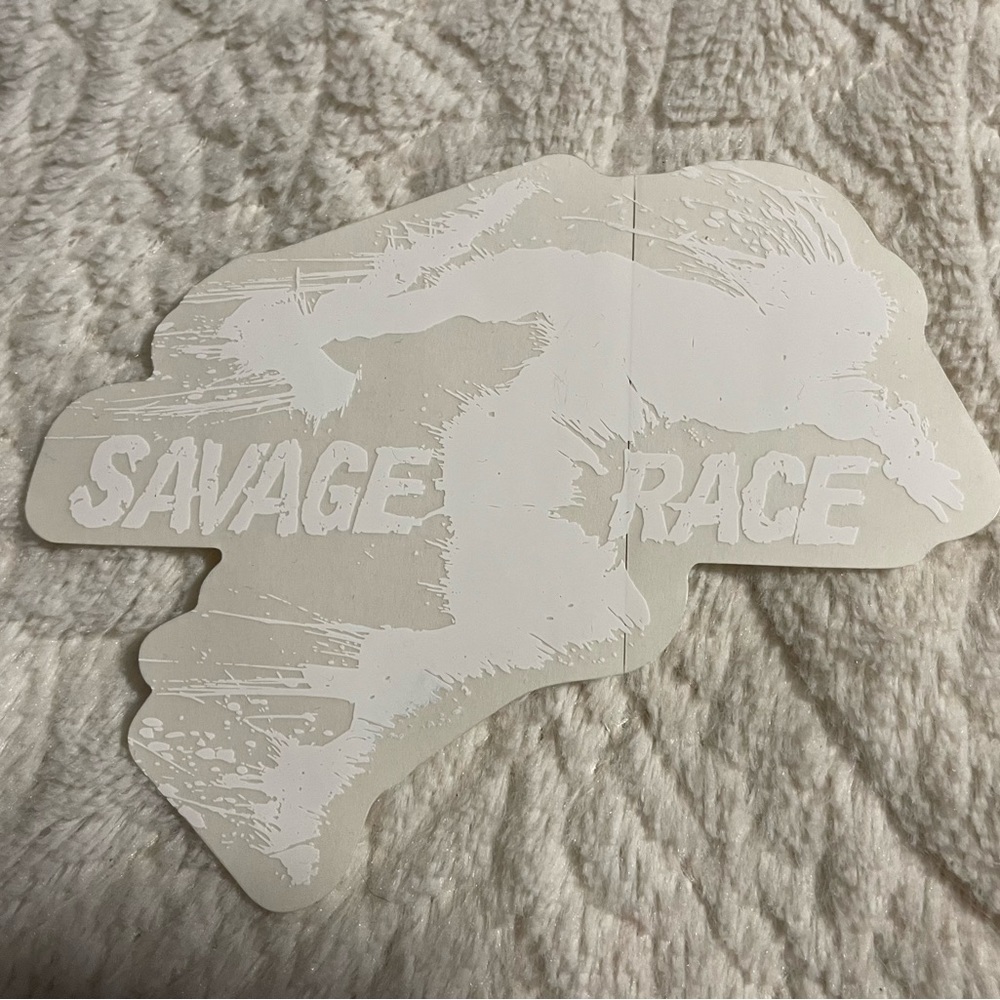 NEW SAVAGE RACE WINDOW DECAL / STICKER. MUST BE BUNDLED